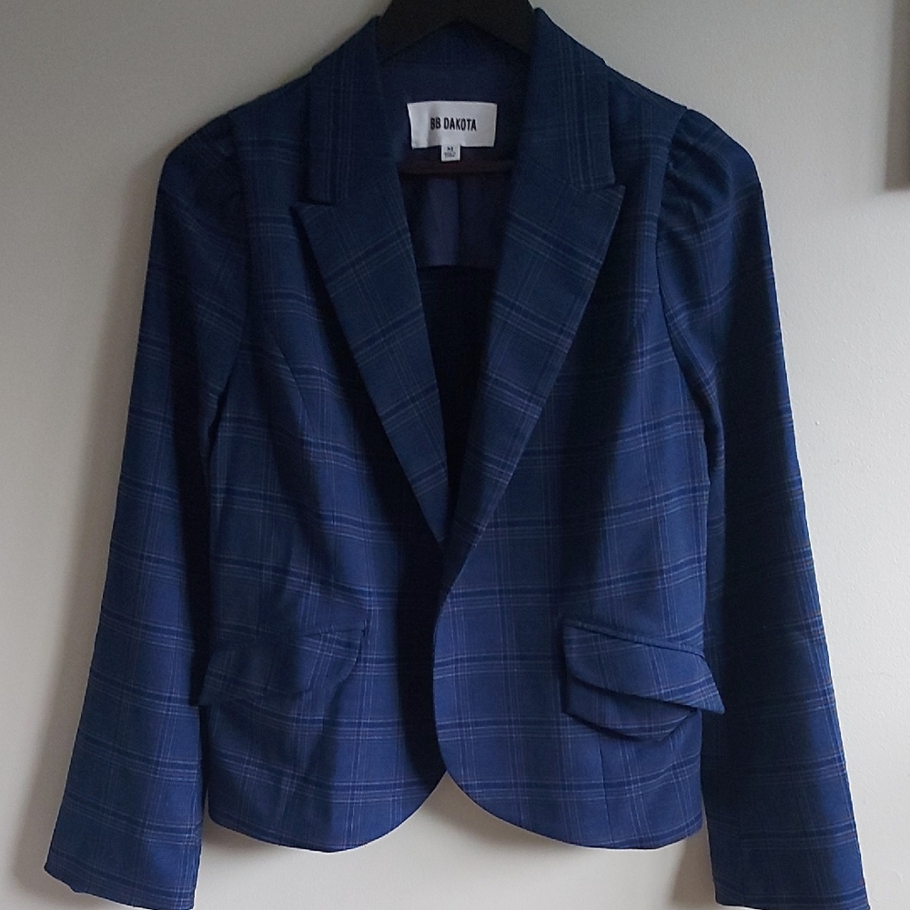 BB Dakota Blue Blazer Classic Tailored Suit Jacket